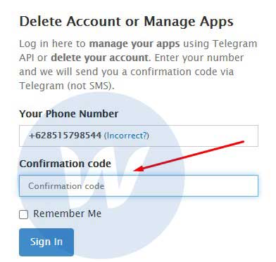 cara menghapus akun telegram secara manual