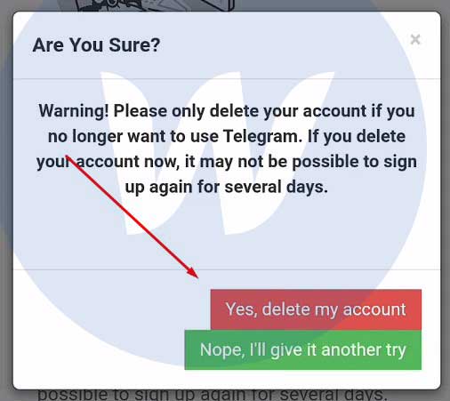 cara menghapus akun telegram permanen