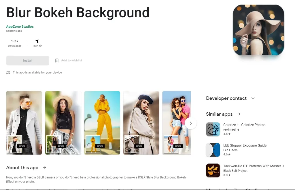 Aplikasi Blur Bokeh Background
