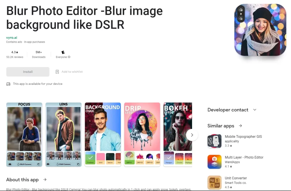 Blur Foto Editor