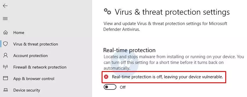 cara mematikan real time protection di windows 10