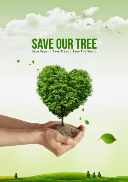 poster selamatkan pohon dan bumi