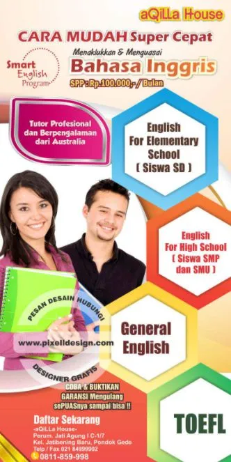 contoh iklan pendidikan kursus bahasa inggris