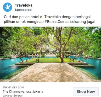 contoh iklan facebook ads traveloka
